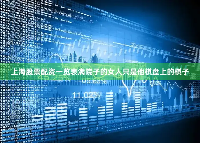 上海股票配资一览表满院子的女人只是他棋盘上的棋子