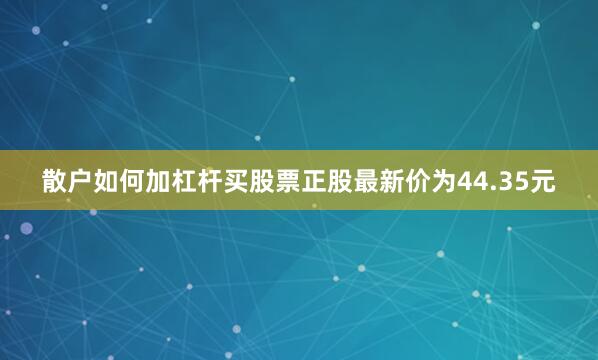 散户如何加杠杆买股票正股最新价为44.35元